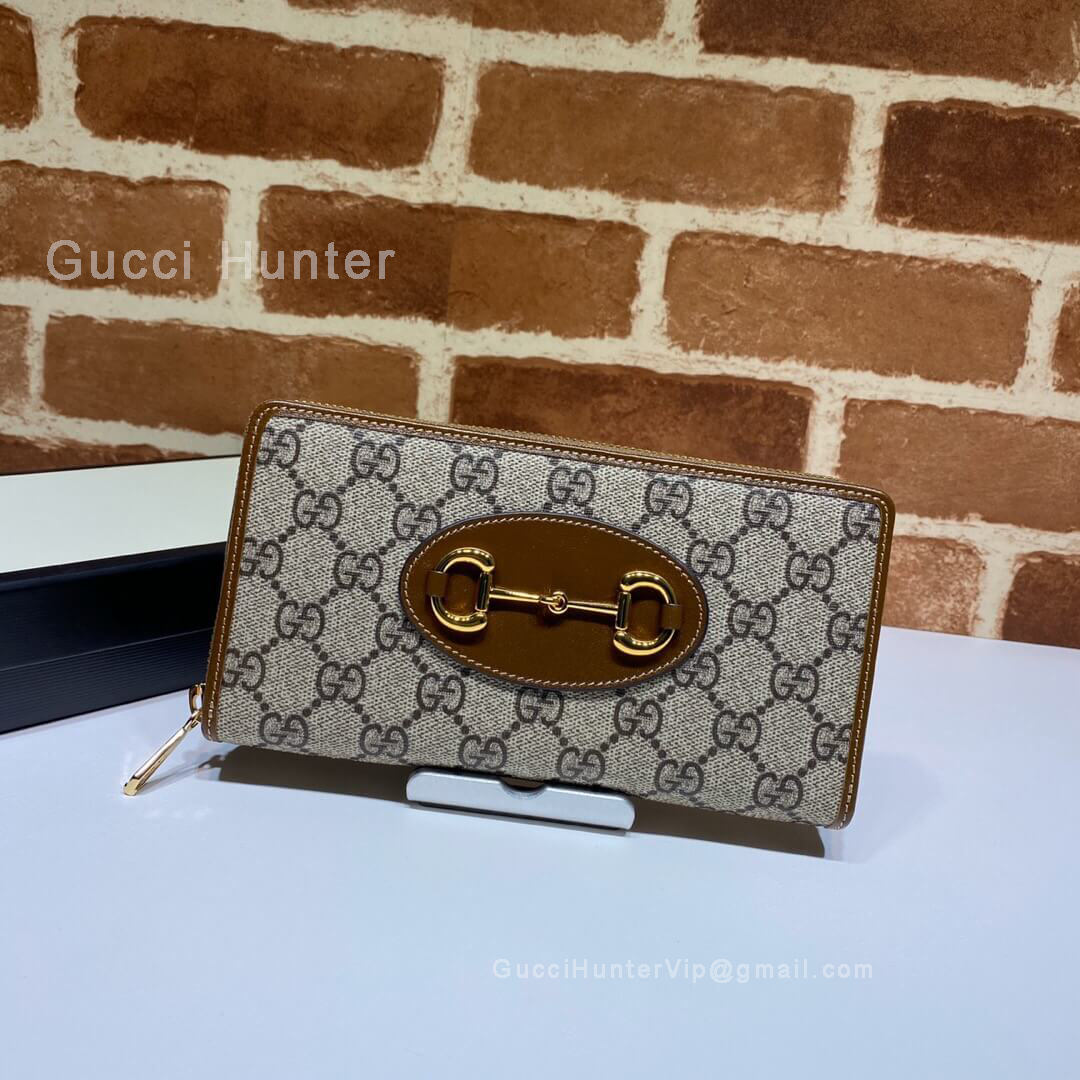 Gucci Horsebit 1955 Zip Around Wallet Brown 621889